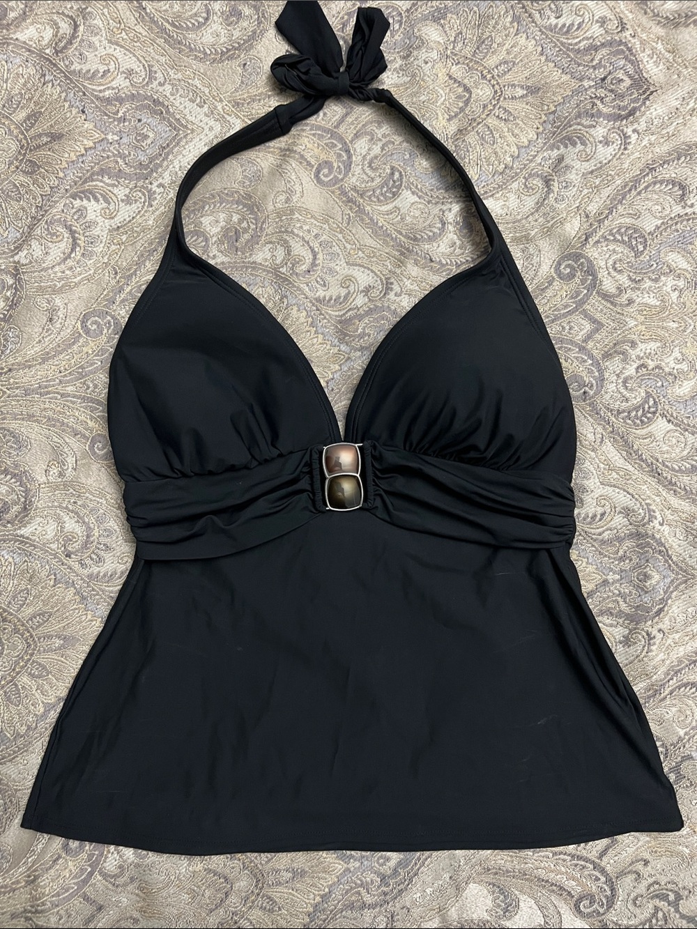 2bamboo Black tankini top, great condition size 34/D M